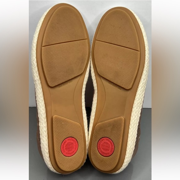 FitFlop Womens Siren Espadrilles Rose Gold Metallic W/Dynamicush Sz 6 Superb! - Picture 12 of 14